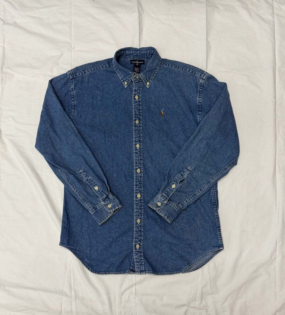 Ralph Lauren Blue Denim Button-Down Shirt